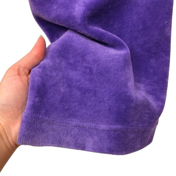 Juicy Couture x Ganni Purple Velour Straight Leg Sweatpants S Y2K - Picture 9 of 11